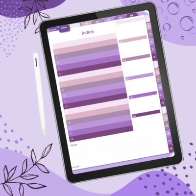 Libreta digital vertical purple